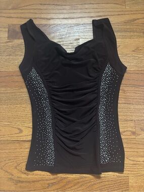 Y2k rhinestone Ruched sleeveless Top